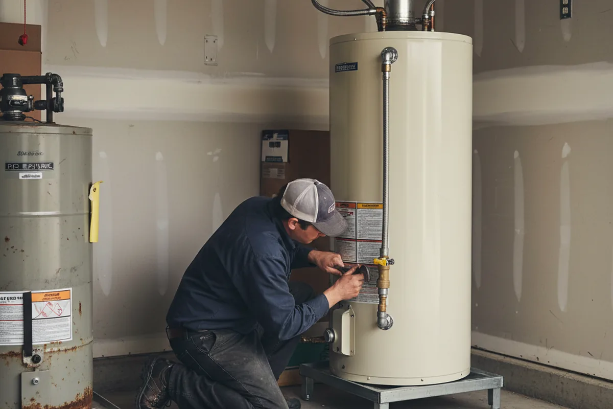 Water heater and shutoff valve replacement in Mendham